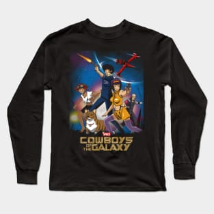 Galaxy Cowboys Superhero Movie 90's Anime Mashup Parody Long Sleeve T-Shirt